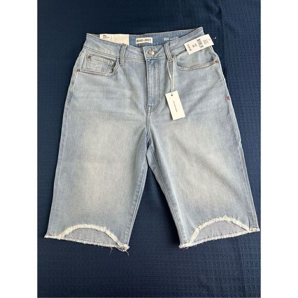 Warp + Weft Women’s Bermuda Blue Jean Shorts Size 6/28 - Picture 1 of 10